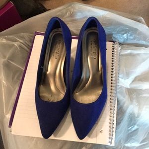 Navy blue high heels